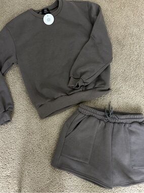 🏛️NWT Sweet Kama Heavyweight Fleece Set Small| Chocolate Brown 🤎✨